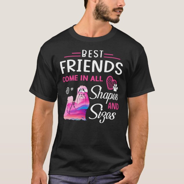 Shih Tzu Best Friends T Shirt (Framsida)