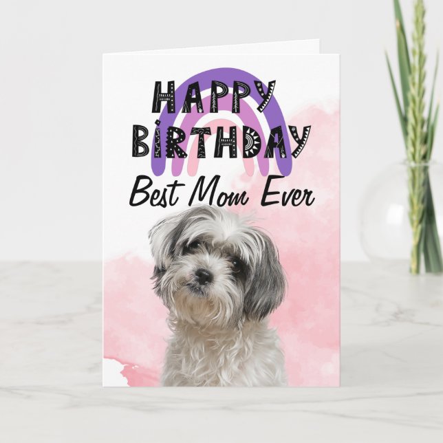 Shih Tzu Best Mamma någonsin, Personlig födelsedag Tack Kort (Framsida)