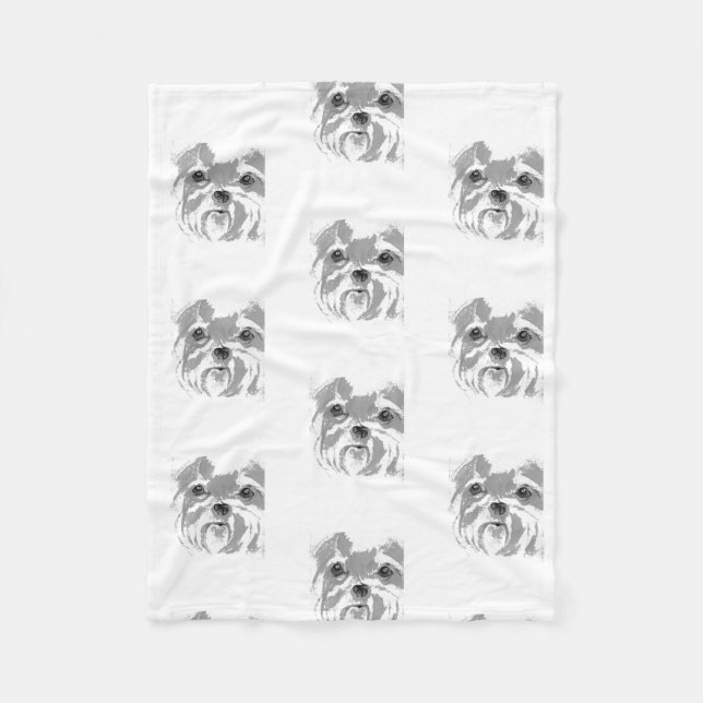 Shih Tzu Bild Fleece Blanket (Framsidan)