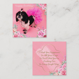 Shih Tzu Birthday Anteckningskort