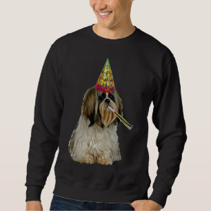 Shih Tzu Birthday Lång Ärmad Tröja