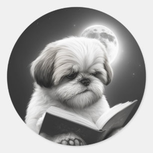 Shih Tzu Bok Runt Klistermärke