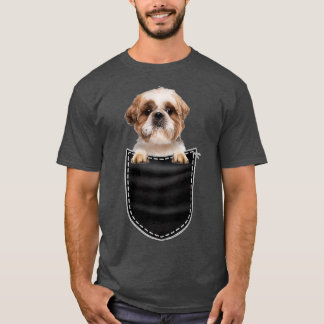 Shih Tzu Breed Hundälskares Best Hund Pocket Gift T Shirt
