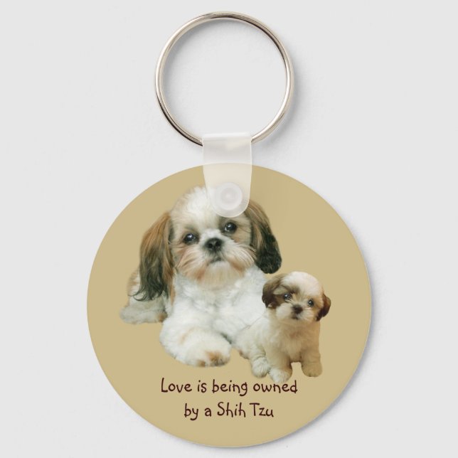 Shih Tzu Buddies Keychain Nyckelring (Framsida)