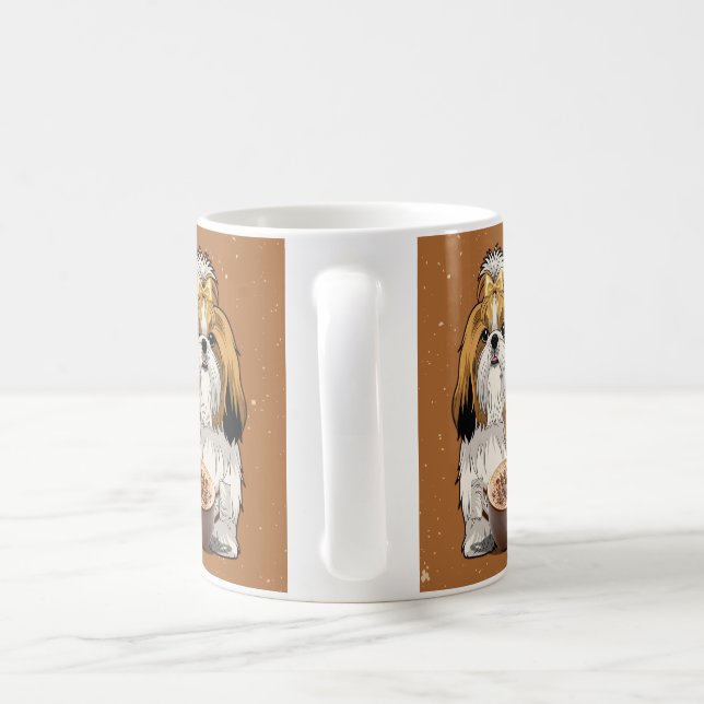 Shih Tzu Chocolate Mug – Cute Dog & Hot Cocoa  Kaffemugg (Handtag)