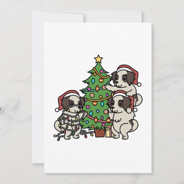 Shih Tzu Christmas Tree Tack Kort (Framsida)