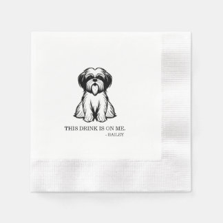 Shih Tzu Cocktail Napkin Pappersservett