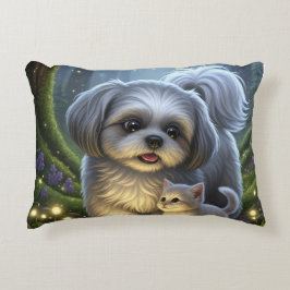 Shih tzu cushion prydnadskudde