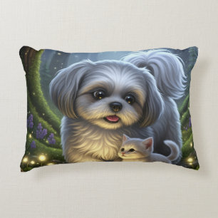 Shih tzu cushion prydnadskudde