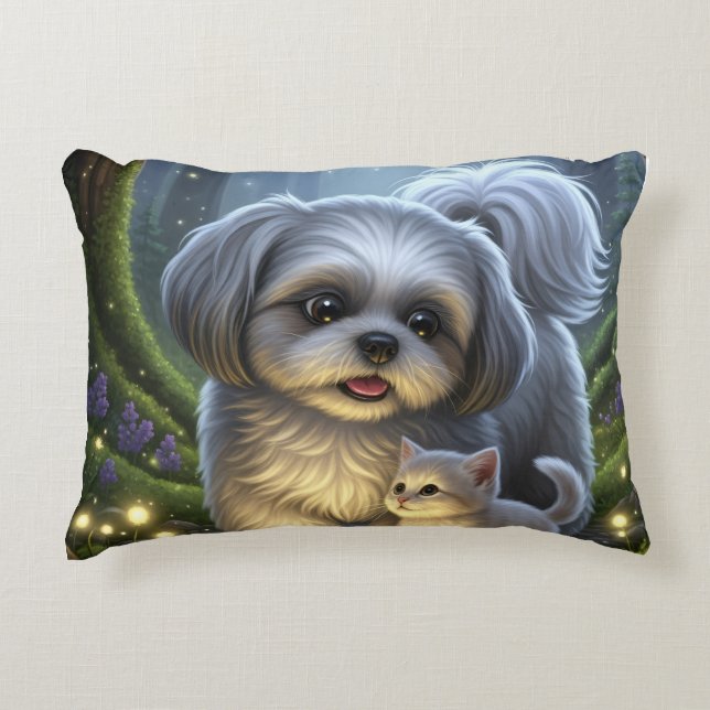 Shih tzu cushion prydnadskudde (Framsidan)