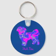 Shih Tzu Cute Hund Silhouette Crazy Shock rosa & B