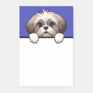 Shih Tzu Cute Peeking Puppy Hund älskare-gåvor Post-it Block
