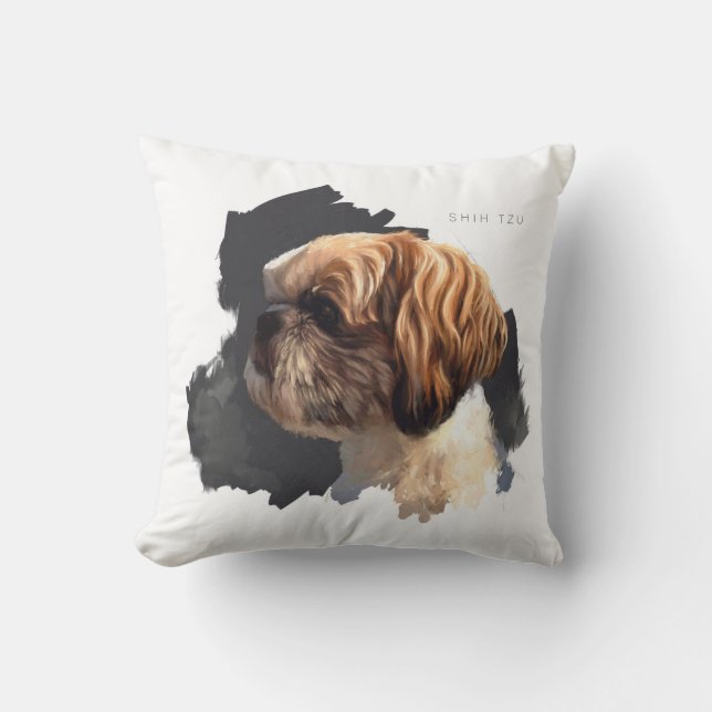 Shih Tzu dekorativ dekorativ kudde (Framsida)