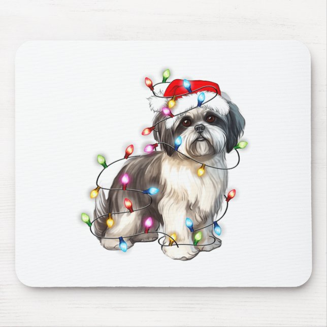 Shih Tzu Dog Christmas Lights Xmas Cute  Musmatta (Framsidan)