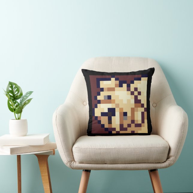 Shih Tzu dog. Pixel Art, pixelart Kudde (Stol)