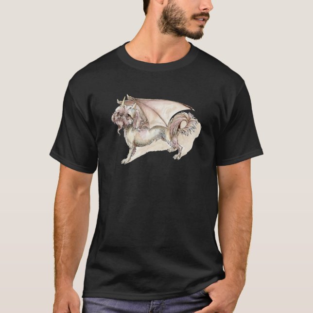 Shih Tzu Dragon T Shirt (Framsida)