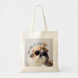 Shih Tzu Du är så Coola söt roligt Sunglasses Phot Tygkasse