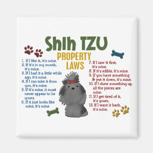 Shih Tzu egendomlagar 4 Magnet