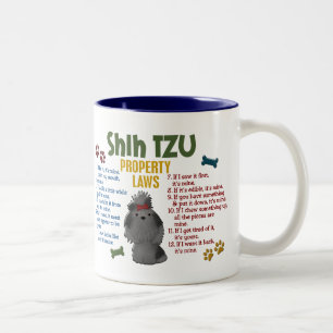 Shih Tzu egendomlagar 4 Två-Tonad Mugg