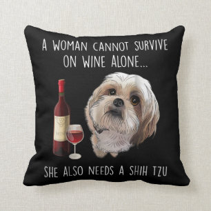 Shih Tzu En kvinna kan inte Överleva på Ensamen Kudde