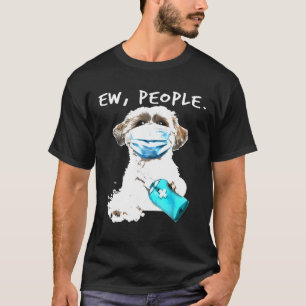 Shih Tzu EU-folk som bar en Ansikte-mask T Shirt