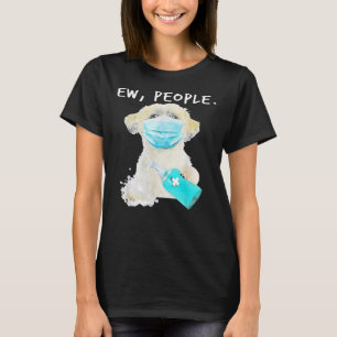Shih Tzu EU People Hund som bar en Ansikte-mask T Shirt