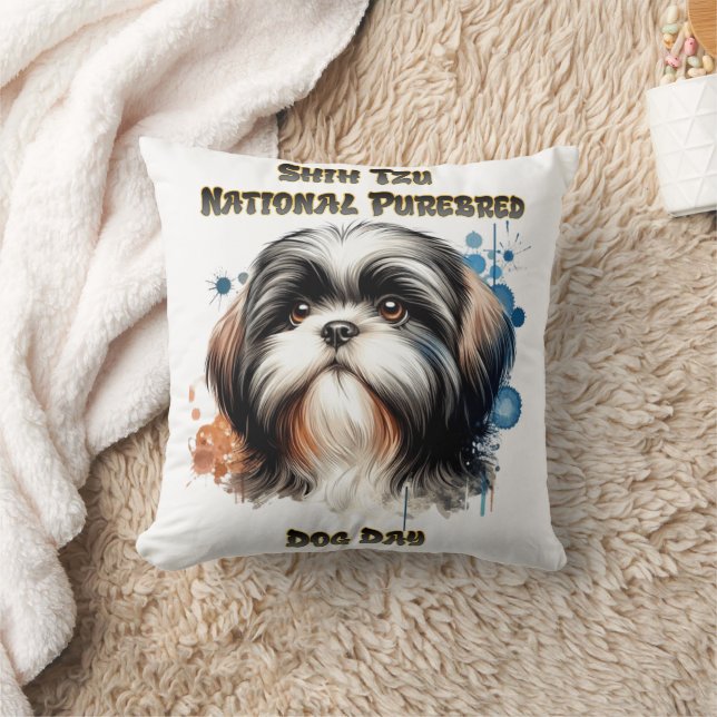 Shih Tzu Firande på nationaldagen för renrasigt Hu Kudde (Filt)
