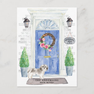 Shih tzu Flytta Announcement Postcard Vykort