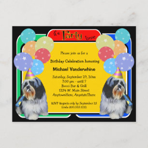 Shih Tzu födelsedaginkastare Inbjudningar