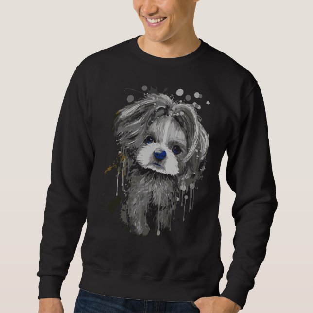 Shih Tzu för ett Shih Tzu Mamma Lång Ärmad Tröja (Framsida)