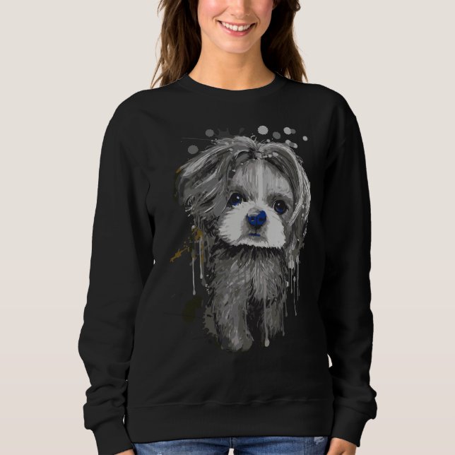 Shih Tzu för ett Shih Tzu Mamma T Shirt (Framsida)