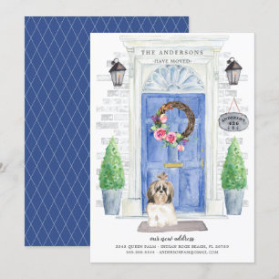 Shih tzu Front Door Flytta Announcement Inbjudningar
