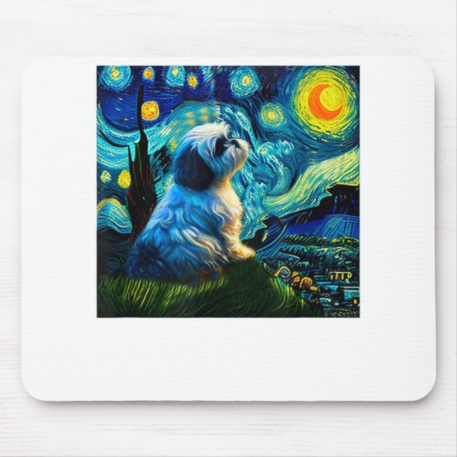 Shih Tzu Funny , Hund, Van Gogh, Musmatta (Framsidan)