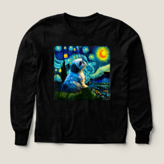 Shih Tzu Funny, Hund, Van Gogh, Starry Night, Cute T Shirt