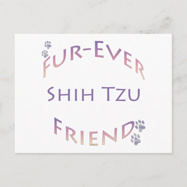 Shih Tzu Furever Friend Vykort (Framsida)