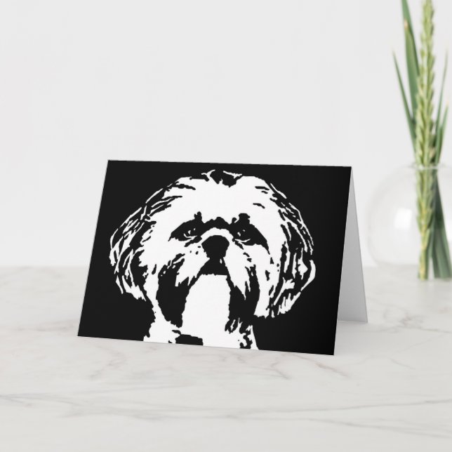 Shih Tzu-gåvor - kort (Framsida)