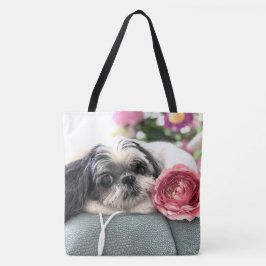 Shih Tzu Girl Large Tote Bag Tygkasse