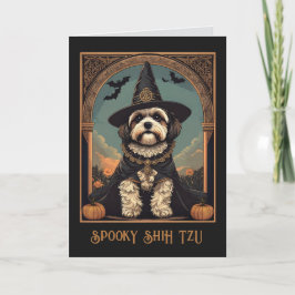 Shih Tzu Glad Halloween Hälsning Kort