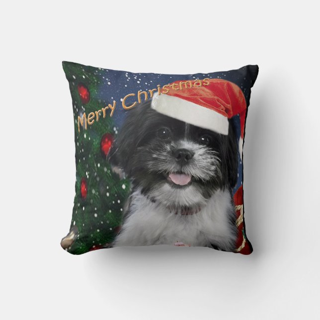 Shih Tzu god jul kudder Kudde (Framsida)