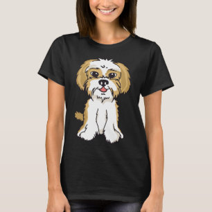 Shih Tzu Golden Brown White Hund T Shirt