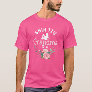 Shih Tzu Grandma Womens Cute Hundägare jul T Shirt