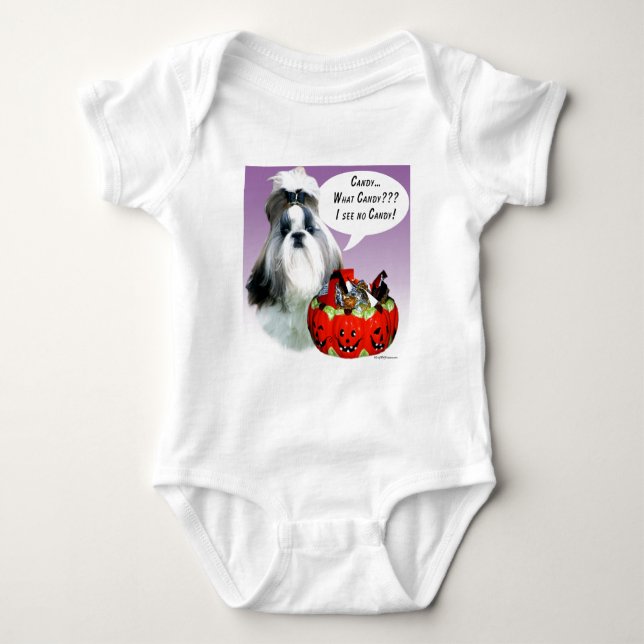 Shih Tzu (groomed) Halloween Candy Tröja (Framsida)