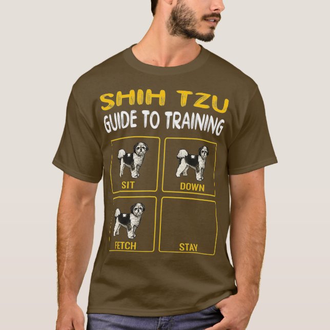 Shih Tzu Guide to Training Hund Obedience T Shirt (Framsida)