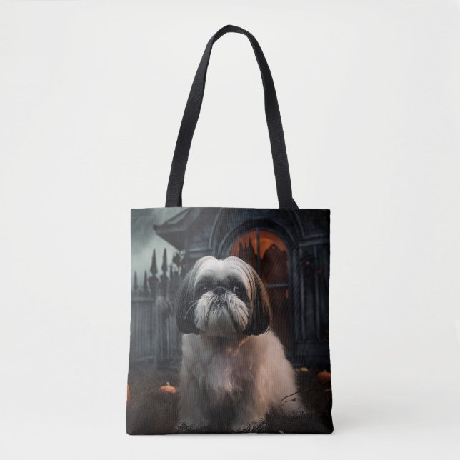 Shih Tzu Halloween Scary Tygkasse (Framsida)