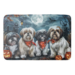 Shih Tzu Halloween Spooky Badrumsmatta