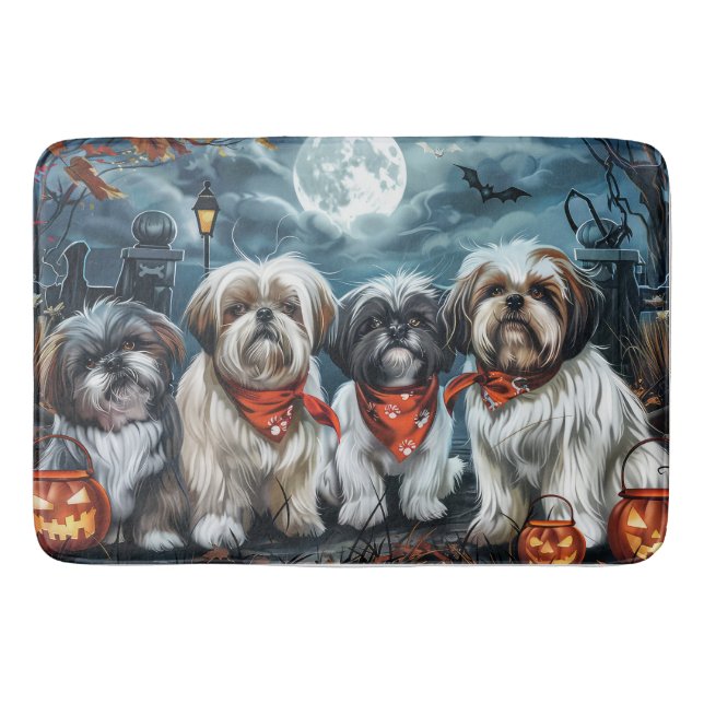 Shih Tzu Halloween Spooky Badrumsmatta (Framsidan)