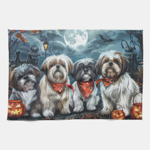 Shih Tzu Halloween Spooky Kökshandduk