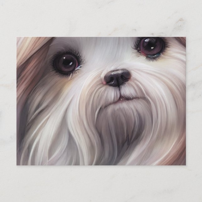 Shih Tzu Hälsning vycard Vykort (Framsida)