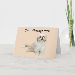 Shih Tzu hälsningkort Kort