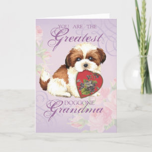 Shih Tzu Heart Grandma Kort